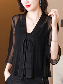 夏季薄款女真丝开衫短款外套小披肩高端透气百搭防晒外搭上衣小衫