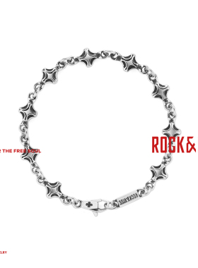 ROCKRIDE十字章手链925纯银