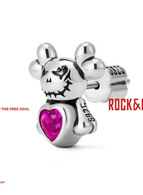 [新年礼物]ROCKRIDE 自由暴走甜心耳钉 未来乐园耳饰男女925纯银