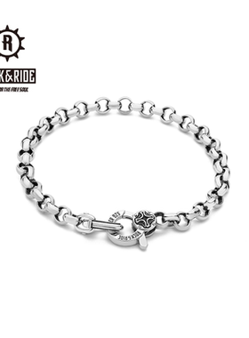 ROCKRIDE 自由印记手链 新款潮流高级男女时尚925纯银