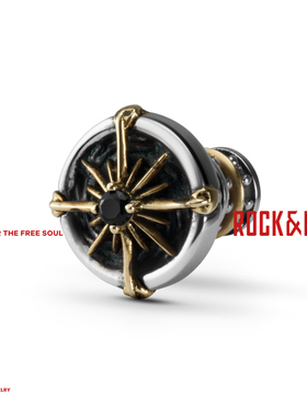 [礼物推荐]ROCKRIDE 自由罗盘耳钉 耳饰情侣男女新款高级925纯银