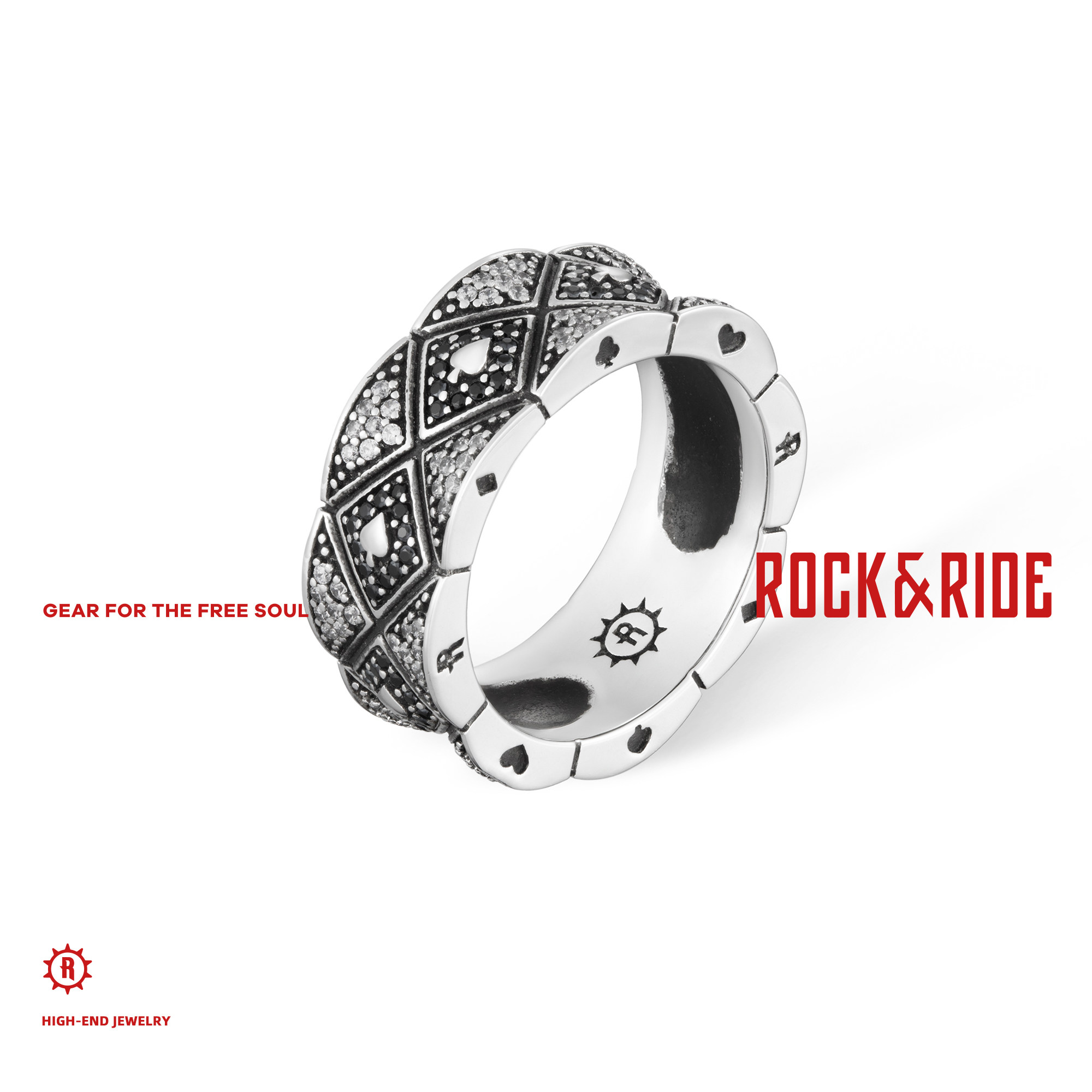 ROCKRIDE POKER系列 愿望黑桃满镶戒指 925银复古高级礼物送男友,饰品/流行首饰/时尚饰品新,戒指/指环,淘宝优惠券,粉丝福利购,淘宝优惠卷