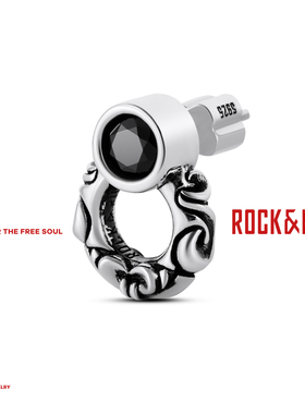 ROCKRIDE 自由璀璨圆环耳钉 新款耳饰男女鸢尾花925银礼物