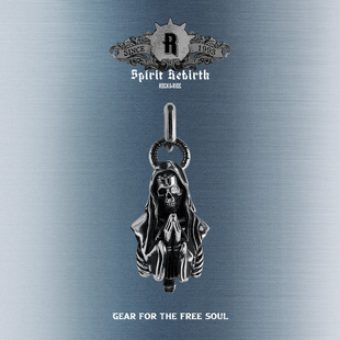 ROCKRIDE 重生死亡圣神吊坠 项链新款男复古925银礼物