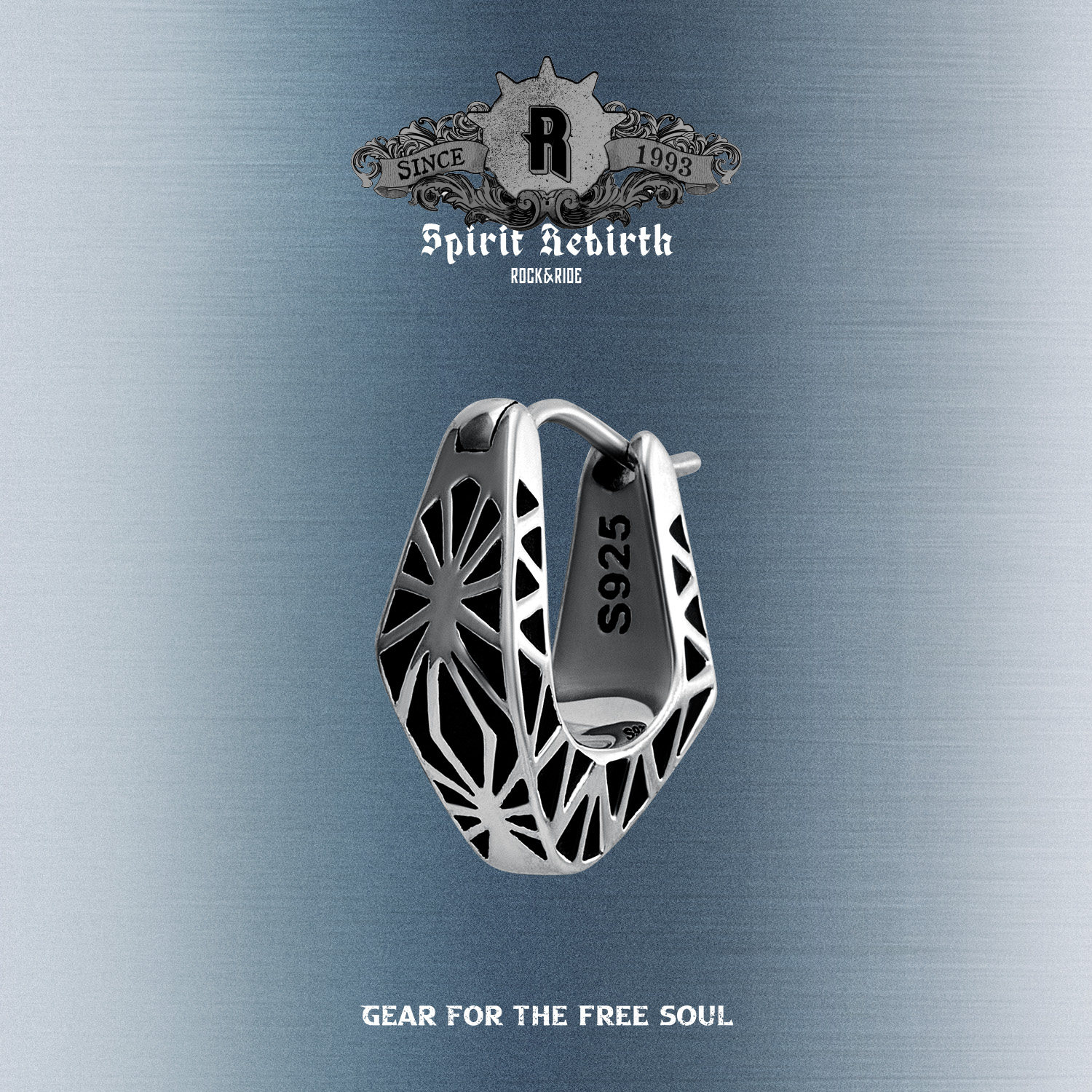 ROCKRIDE 重生开拓之路耳钉  925纯银男士耳饰复古设计感,饰品/流行首饰/时尚饰品新,耳环,淘宝优惠券,粉丝福利购,淘宝优惠卷