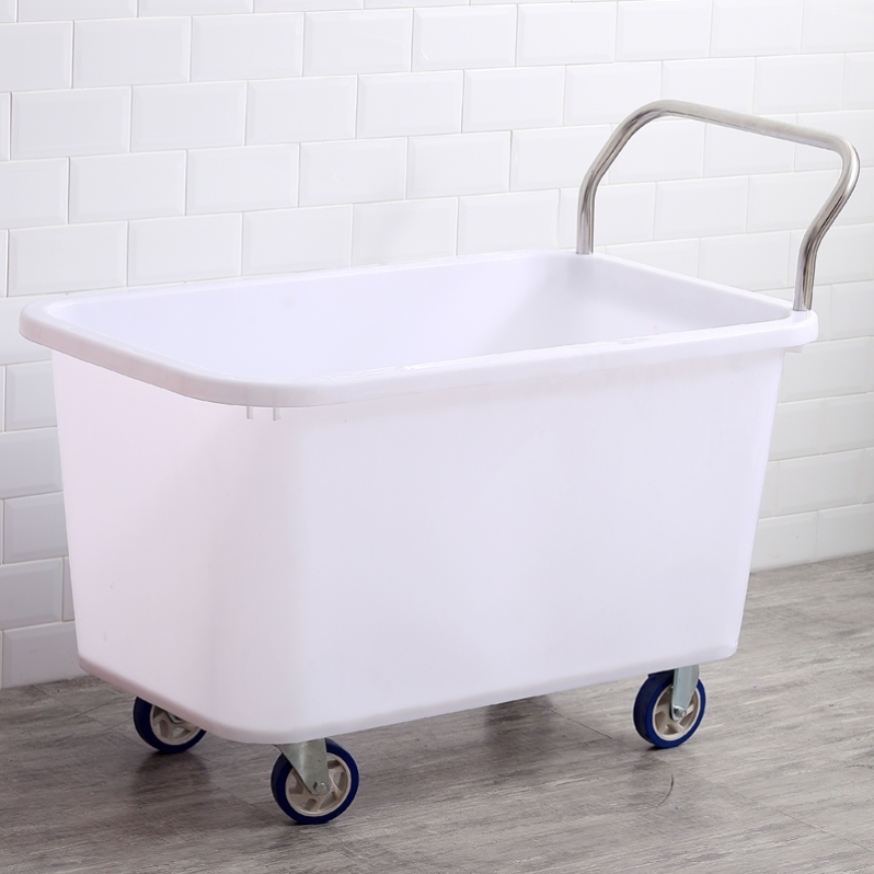 塑料水箱带手特厚周转车猪场饲料手推车养猪喂料车养殖场运输车