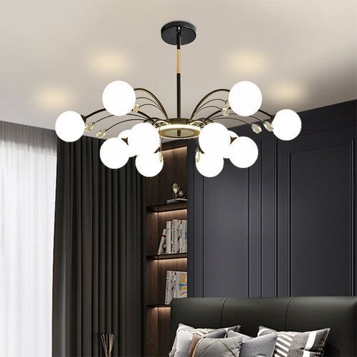 轻奢led客厅吊灯简约现代水晶