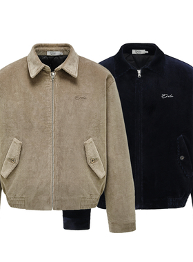 Erole冬季重磅加厚款灯芯绒保暖棉服bomber棉衣cleanfit夹克外套