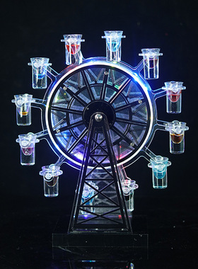 外贸厂家直销酒吧KTV摩天轮充电LED发光轻奢子弹一口杯架