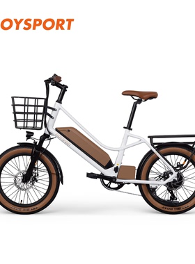 EJOYSPORT易骑运动MP Mini 1复古白电助力自行车350瓦后轮毂电机