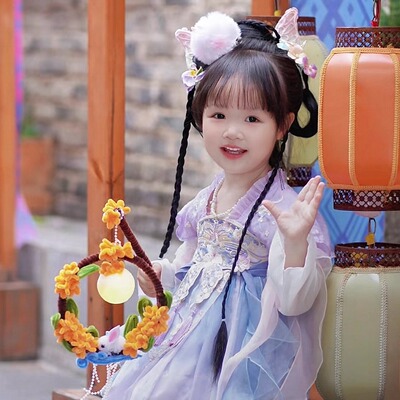 女童汉服中国风古装嫦娥仙子