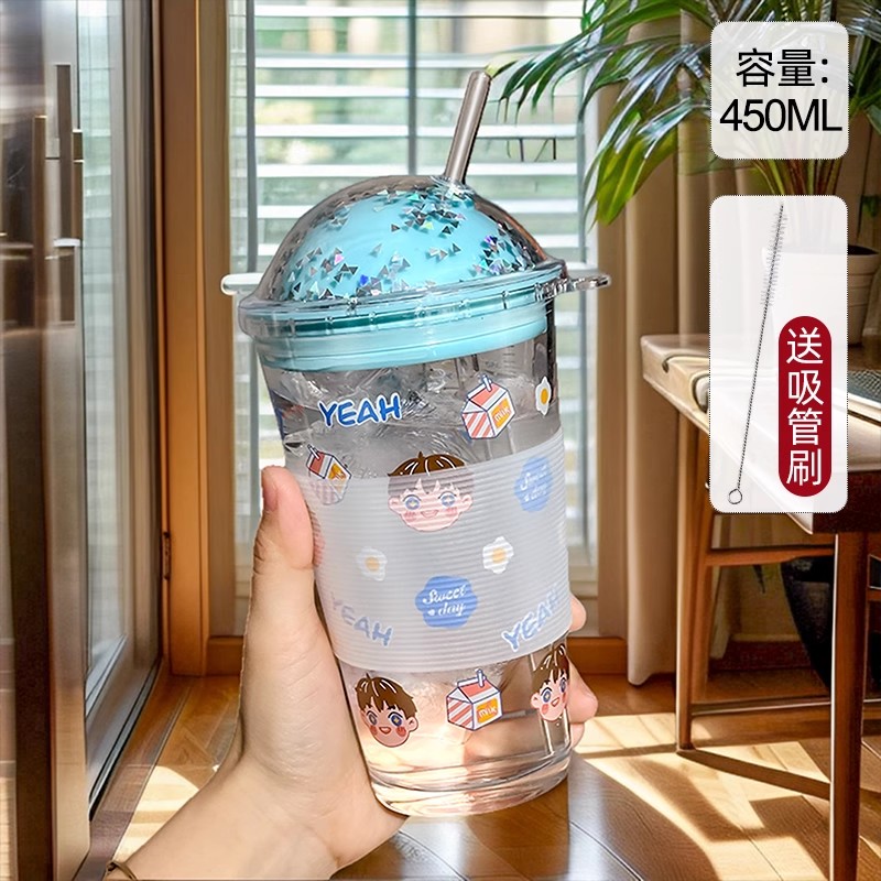 个性吸管早餐杯杯子可爱