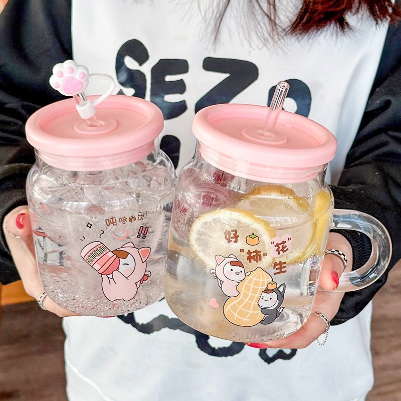 家用牛奶杯女生茶水分离花茶杯