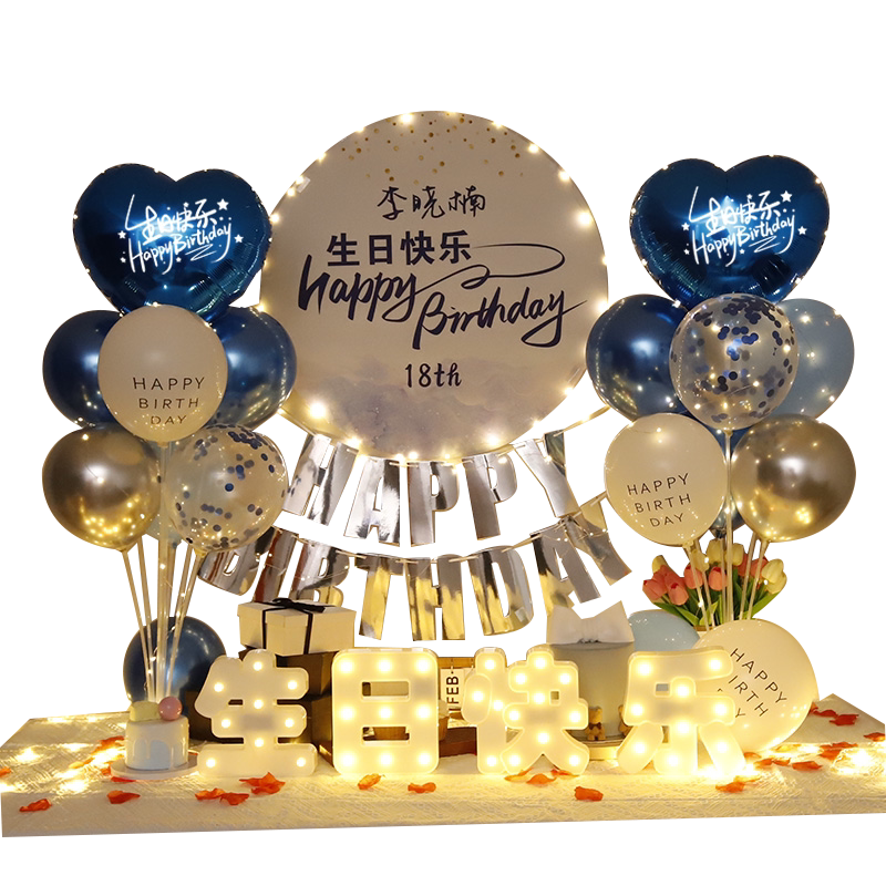 兆艺汇生日快乐海报装饰套餐