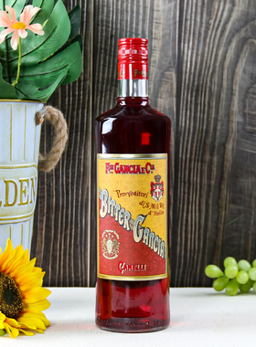 意大利进口甘嘉比特利口酒Gancia Bitter Liquore力娇酒1L调酒用