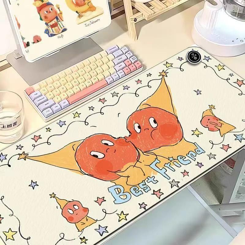 星星人加热鼠标垫可爱办公电脑桌宿舍桌面耐脏一体学生写字暖手垫