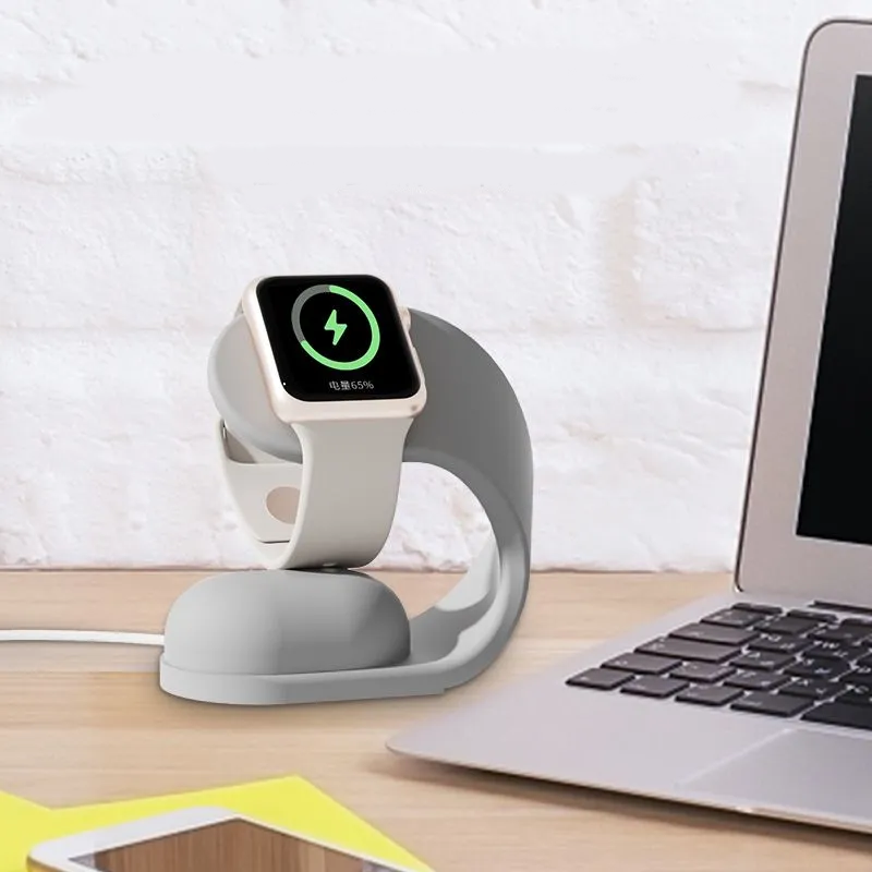一体硅胶适用AppleWatch手表充电器充电支架底座iWatch s9 s8摆件