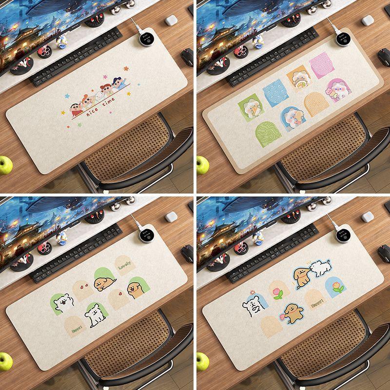 暖桌垫加热鼠标垫超大号办公室电脑桌面加热垫学生宿舍防水发热垫