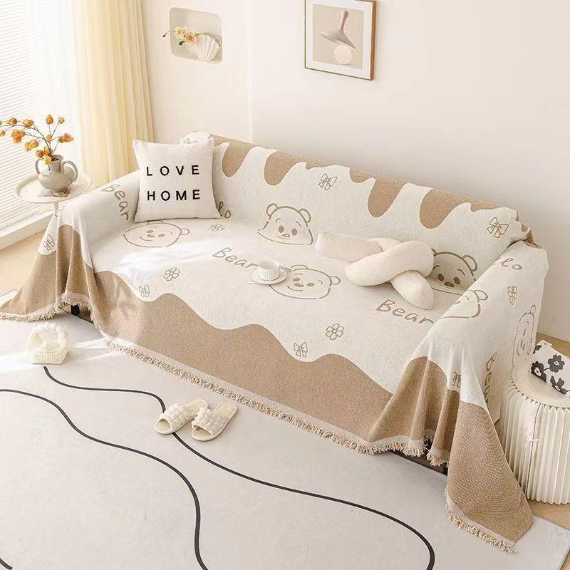 沙发巾一整张全盖现代简约风夏季清新全可爱通用北欧轻奢防滑套罩