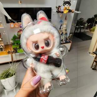 适用于labubu可乐款保护套可口拉布布盒子保护壳搪胶防尘罩三代专