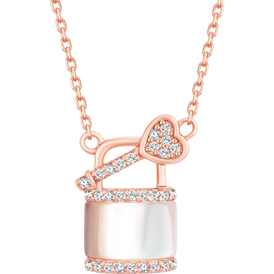 SIMPLEJOYS爱心锁头s925纯银项链