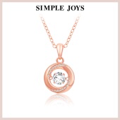 SIMPLEJOYS莫比乌斯环项链女s925银灵动莫桑石锁骨链三秒心动同款