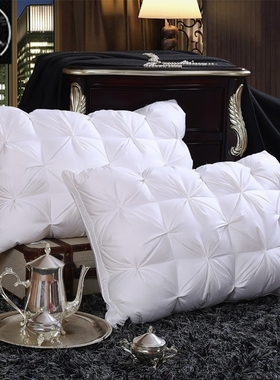 白鹅绒全棉羽绒枕 95% Goose Down Pillow Soft Feather Pillows