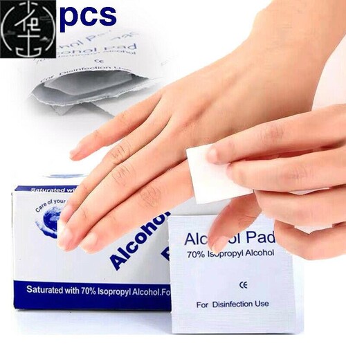 Alcohol Prep Pads Swab Saturated Wipes 100pcs Antiphsis