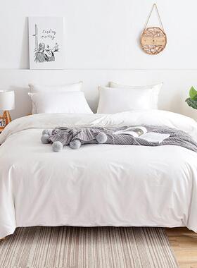 cotton solid fitted sheet bedsheet sets duvet blanket cover