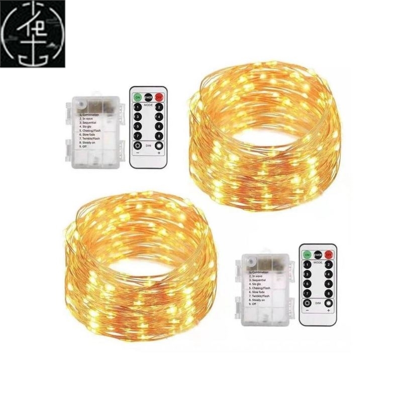 5/10M Led String Light Remote Control Fairy Lights Battery P