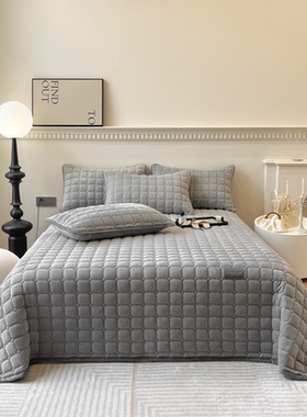 Velvet Bedsheet Bedspread Bed Sheet Bedcover Coverlet linens