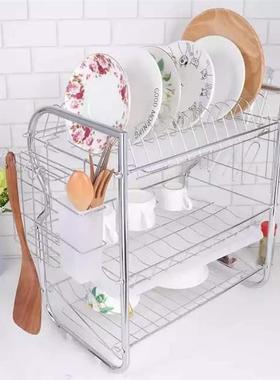 3 layer dish drainer iron art  cutlery drain rack ute