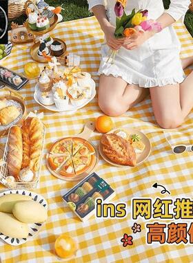Outdoor Thicken Pad Blanket Camping Beach Plaid Picnic Mat