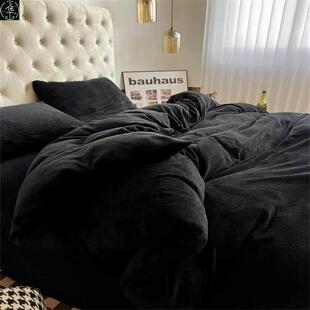 Luxury Fleece Bedsheet set Blanket Duvet Cover Set Bed Cover