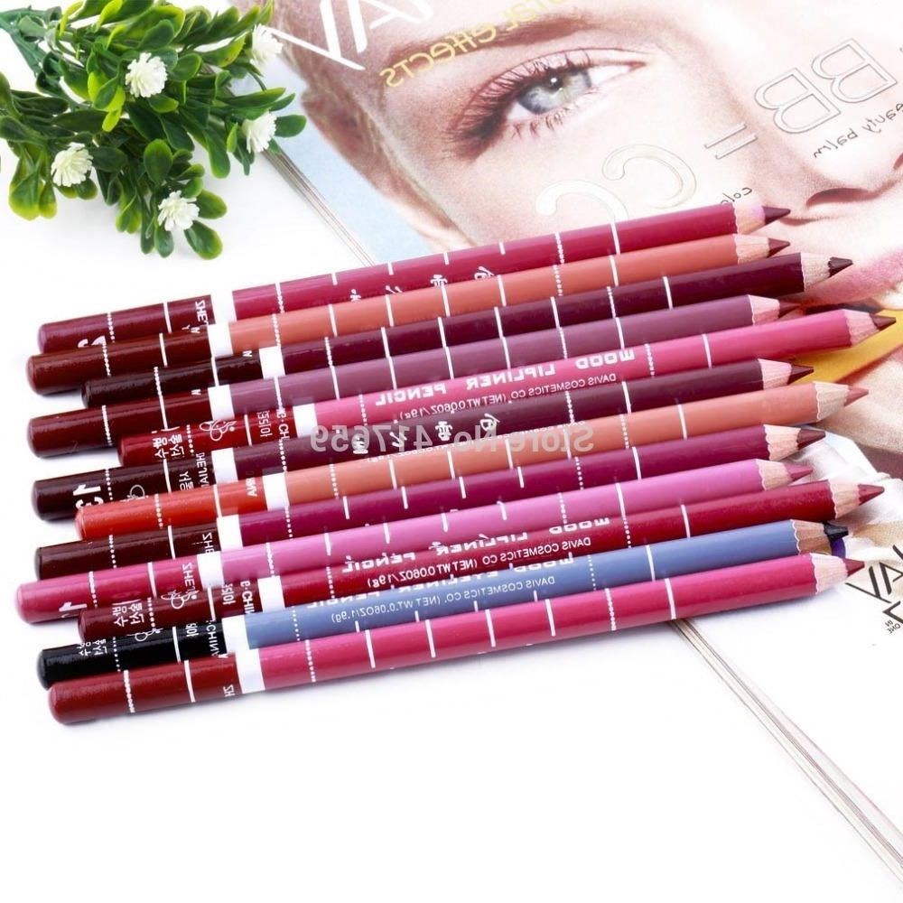 12colors/set waterproof lip liner pencil women's professiona