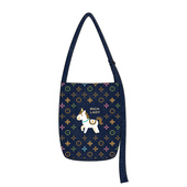 尼睿原创马上有钱水桶包拉链斜挎小众设计感品质单肩帆布包Z056