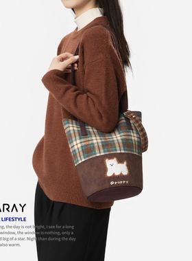 韩版设计感小众包包日常通勤百搭大容量单肩包慵懒帆布包托特AE02