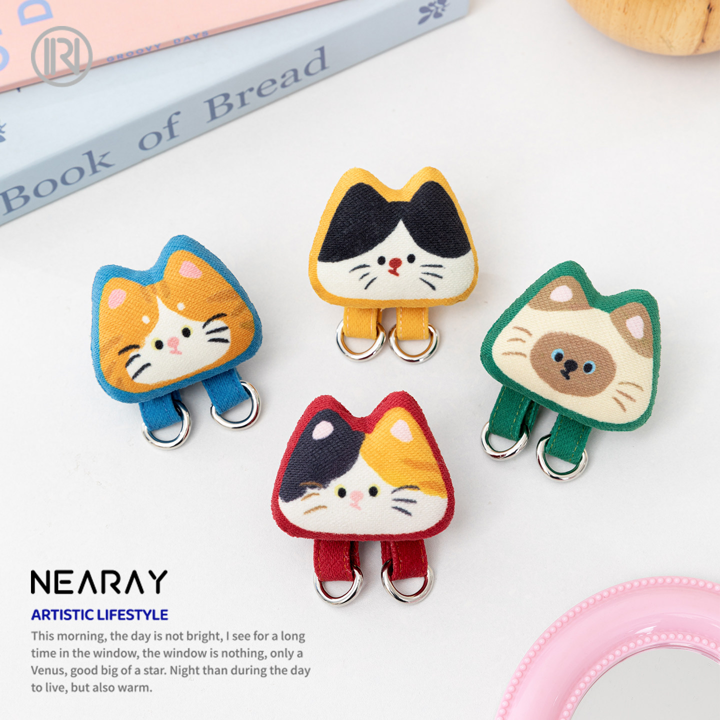 新款公仔挂件扣原创可爱猫咪拓展扣包包配件小众帆布包挂饰连接扣