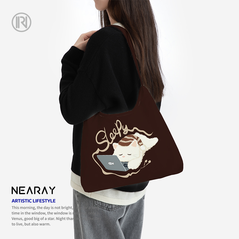 可爱猫咪大容量斜挎包