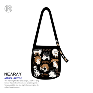 尼睿2025新款 包包可爱单肩水桶包通勤百搭斜挎帆布包女生礼物AS