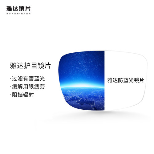 配度数非球面防蓝光定制近视镜片