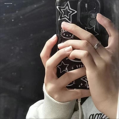 法语La liberté自由自在简约个性戒指小众女食指戒字母开口指环