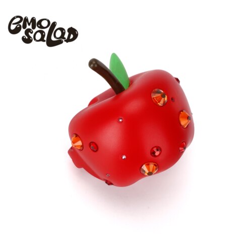 官方emo salad 3D打印表情包 亮钻苹果戒指 原创设计 Apple ring