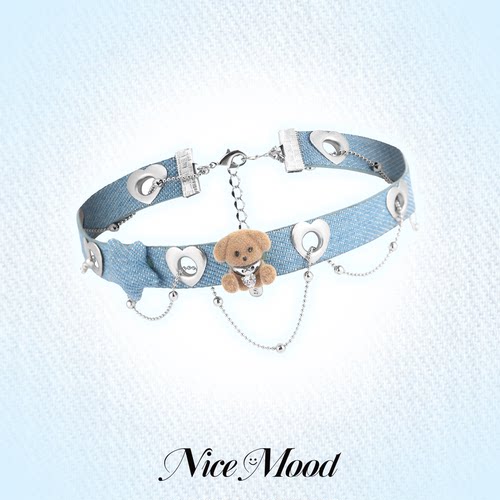 NiceMood快乐小狗项链choker颈链