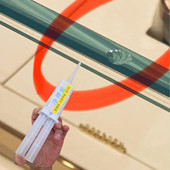 玻璃柜台崩角专用修复胶水玻璃门崩边填充缺口修补胶透明小瓶硬胶