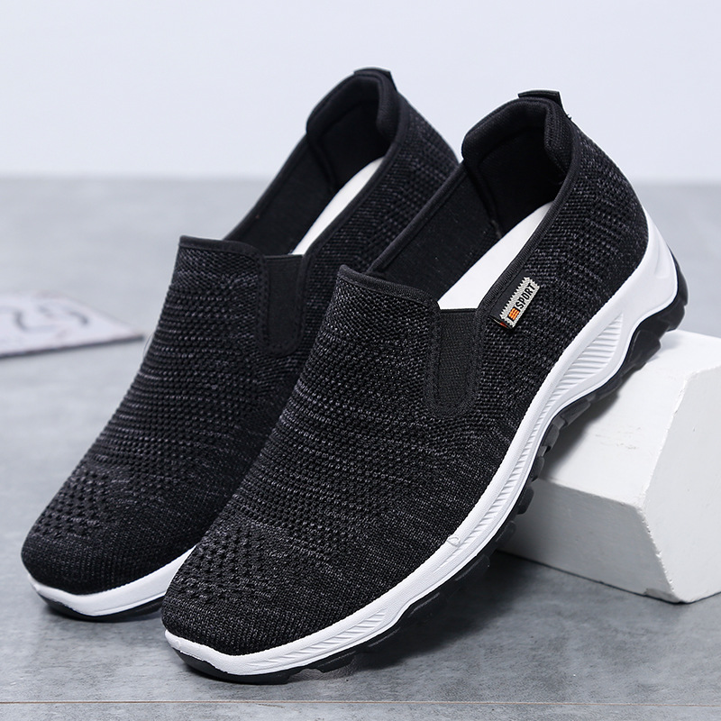 春秋新款 男休闲鞋 一脚蹬懒人鞋 透气软底 男鞋 爸爸鞋