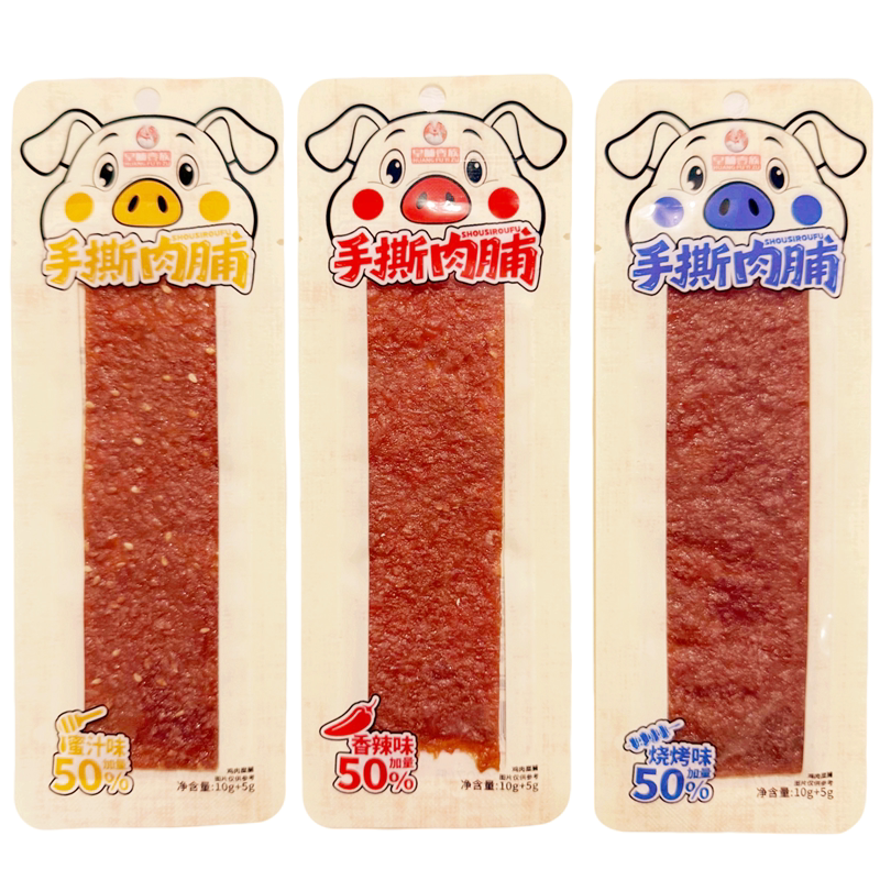 皇脯壹族手撕鸡肉脯香辣蜜汁