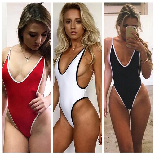 2024欧美性感时尚运动连体吊带泳衣女One-piece halter swimsuit