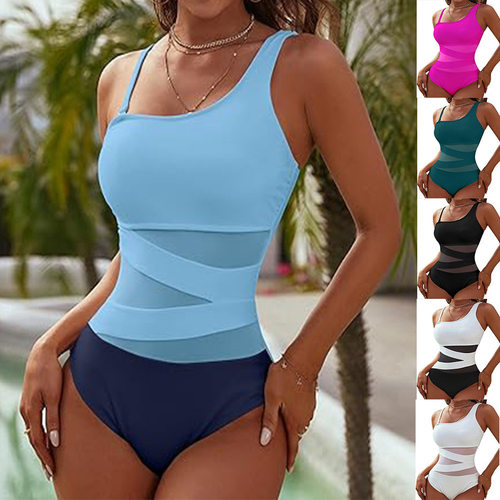 2025欧美新款连体泳衣女士One-piece swimsuit a feminine bikini