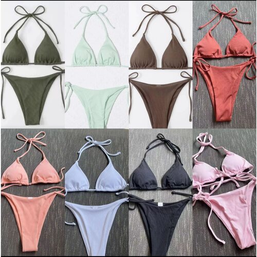 New two-piece bikini Fashionable high-waisted swimsuit女泳衣